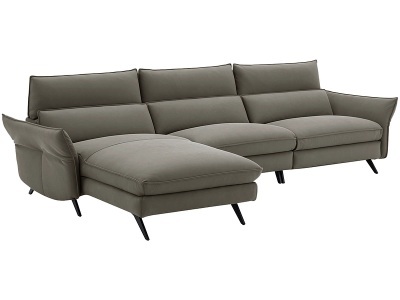 undefined, Ecksofa CAMPO DE FIORI HARIS 100% Leder khaki, Ecksofa CAMPO DE FIORI HARIS Echtleder khaki