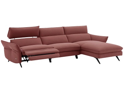 undefined, Ecksofa CAMPO DE FIORI HARIS 100% Leder rot, Ecksofa CAMPO DE FIORI HARIS Echtleder rot
