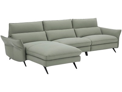 undefined, Ecksofa CAMPO DE FIORI HARIS 100% Leder dunkelgrün, Ecksofa CAMPO DE FIORI HARIS Echtleder dunkelgrün