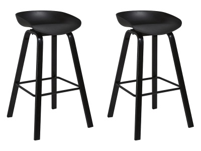 undefined, Set 2 Barhocker ARIAN Metall schwarz, Set 2 Barhocker ARIAN Metall schwarz