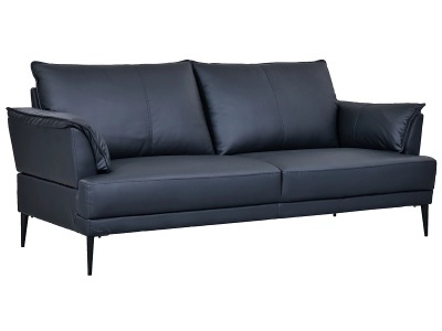 undefined, 3er Sofa RUSH Echtleder schwarz