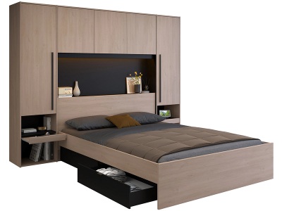undefined, Bett BRIDGE 160x200cm eiche brooklyn, Bett BRIDGE 160x200cm eiche brooklyn