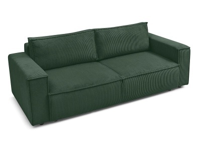 undefined, 3er Sofa BOBOCHIC NIHAD Cord-Stoff dunkelgrün, 3er Sofa BOBOCHIC NIHAD Cord-Stoff dunkelgrün