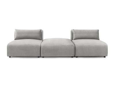 undefined, 3er Sofa BOBOCHIC JEANNE Samt hellgrau, 3er Sofa BOBOCHIC JEANNE Samt hellgrau
