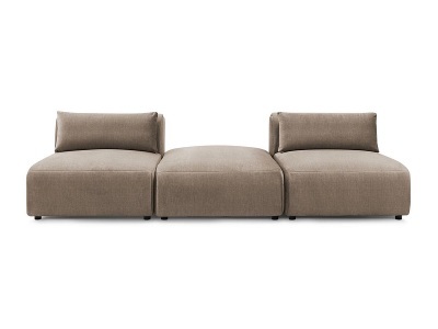 undefined, 3er Sofa BOBOCHIC JEANNE Samt taupe