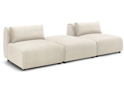 undefined, 3er Sofa BOBOCHIC JEANNE Samt beige, 3er Sofa BOBOCHIC JEANNE Samt beige