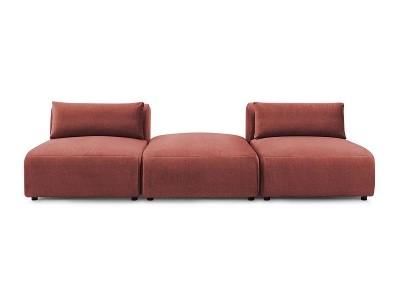 undefined, 3er Sofa BOBOCHIC JEANNE Samt orange, 3er Sofa BOBOCHIC JEANNE Samt orange