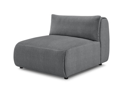 undefined, Modulare Sessel für Sofa BOBOCHIC JEANNE Samt dunkelgrau