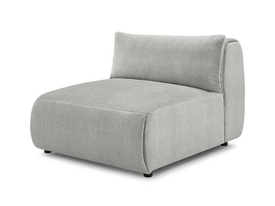 undefined, Modulare Sessel für Sofa BOBOCHIC JEANNE Samt hellgrau