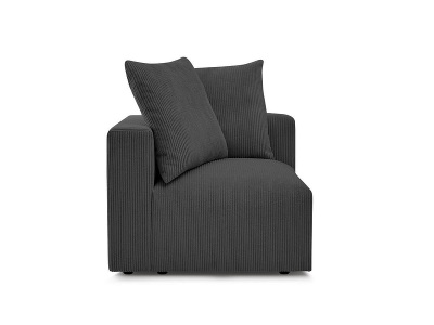 undefined, Ecke für modulare Sofas BOBOCHIC VOLTAIRE Cord-Stoff dunkelgrau, 