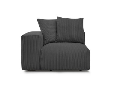undefined, Modulare Sessel für Sofa BOBOCHIC VOLTAIRE Cord-Stoff dunkelgrau