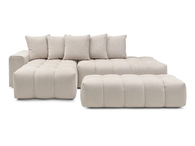 undefined, Ecksofa BOBOCHIC MONT-BLANC Stoff chiniert beige