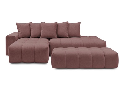 undefined, Ecksofa BOBOCHIC MONT-BLANC Stoff chiniert rosa