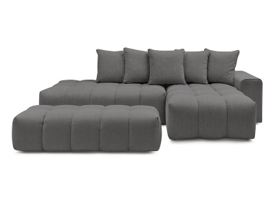 undefined, Ecksofa BOBOCHIC MONT-BLANC Stoff chiniert dunkelgrau