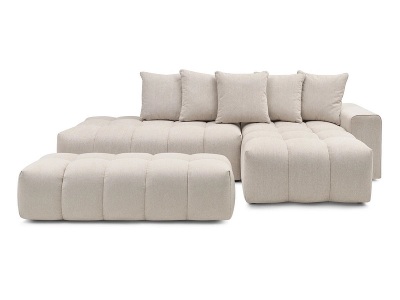 undefined, Ecksofa BOBOCHIC MONT-BLANC Stoff chiniert beige