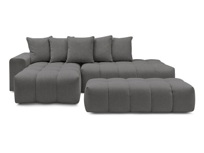 undefined, Ecksofa BOBOCHIC MONT-BLANC Stoff chiniert dunkelgrau