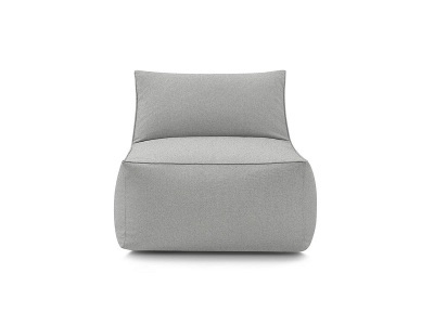 undefined, Sessel mit Schlaffunktion 1 Platz RIVIERA Stoff hellgrau, Modulare Sessel für Gartensofa BOBOCHIC RIVIERA Stoff hellgrau