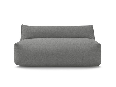 undefined, Sessel mit Schlaffunktion 2 Plätze RIVIERA Stoff dunkelgrau