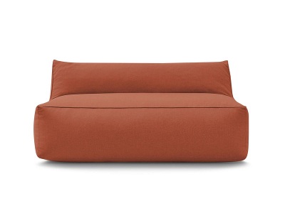 undefined, Sessel mit Schlaffunktion 2 Plätze RIVIERA Stoff orange