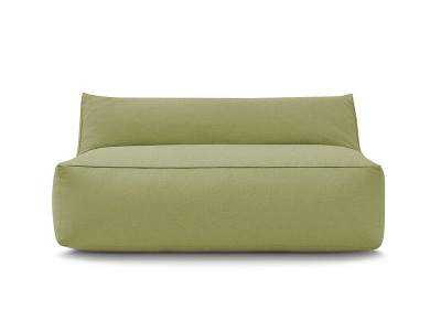 undefined, Sessel mit Schlaffunktion 2 Plätze RIVIERA Stoff grün