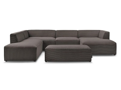 undefined, Wohnlandschaft BOBOCHIC MEGEVE Cord-Stoff rotbraun