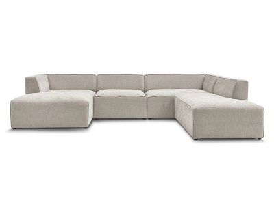 undefined, Wohnlandschaft BOBOCHIC MEGEVE Stoff mit Textur beige