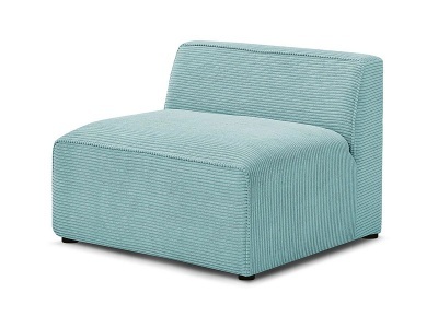 undefined, Modulare Sessel für Sofa BOBOCHIC MEGEVE Cord-Stoff hellblau, Modulare Sessel für Sofa BOBOCHIC MEGEVE Cord-Stoff hellblau