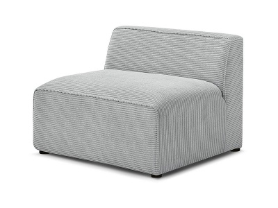 undefined, Modulare Sessel für Sofa BOBOCHIC MEGEVE Cord-Stoff hellgrau