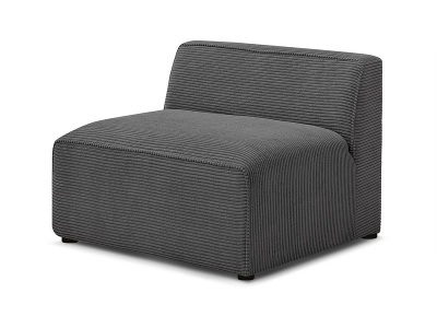 undefined, Modulare Sessel für Sofa BOBOCHIC MEGEVE Cord-Stoff dunkelgrau, Modulare Sessel für Sofa BOBOCHIC MEGEVE Cord-Stoff dunkelgrau