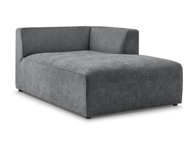 undefined, Récamière BOBOCHIC MEGEVE Stoff mit Textur dunkelgrau, Récamière BOBOCHIC MEGEVE Stoff mit Textur dunkelgrau