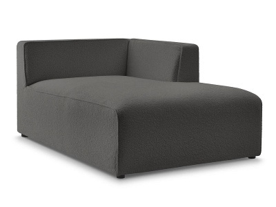 undefined, Récamière BOBOCHIC MEGEVE Boucle-Stoff dunkelgrau, Récamière BOBOCHIC MEGEVE Boucle-Stoff dunkelgrau