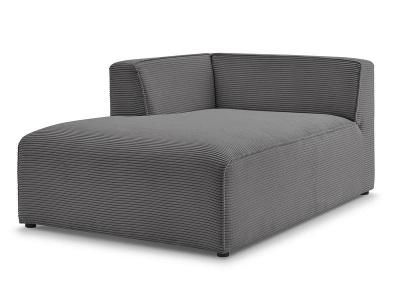 undefined, Récamière BOBOCHIC MEGEVE Cord-Stoff dunkelgrau, Récamière BOBOCHIC MEGEVE Cord-Stoff dunkelgrau