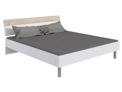 undefined, Bett BUDAPEST 180x200cm dekor weiss, Wimex Futonbett »Budapest«, Inklusive zweifarbiges Kopfteil, Liegefläche 180x200cm