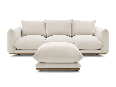 undefined, 3er Sofa BOBOCHIC ERNEST Stoff beige