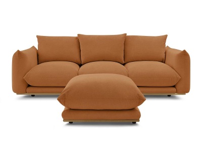 undefined, 3er Sofa BOBOCHIC ERNEST Stoff orange