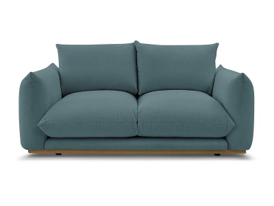 undefined, 2er Sofa BOBOCHIC ERNEST Stoff dunkelblau