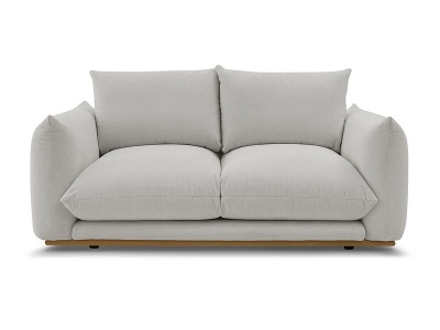 undefined, 2er Sofa BOBOCHIC ERNEST Stoff hellgrau