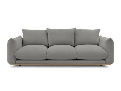 undefined, 2er Sofa BOBOCHIC ERNEST Stoff dunkelgrau