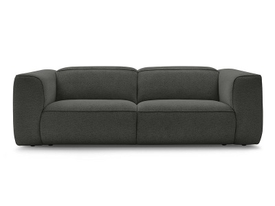 undefined, 3er Sofa BOBOCHIC WILLIAM Stoff chiniert dunkelgrau