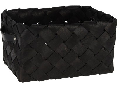 undefined, Aufbewahrungskorb NIAOULI schwarz 23x30x15cm, Aufbewahrungskorb NIAOULI schwarz 23x30x15cm