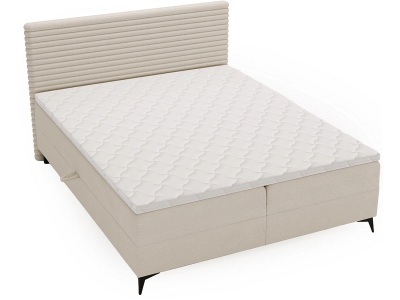 undefined, Boxspringbett ZEA beige 140x200cm fest