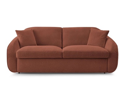 undefined, 3er Sofa BOBOCHIC CEZANNE Boucle-Stoff orange