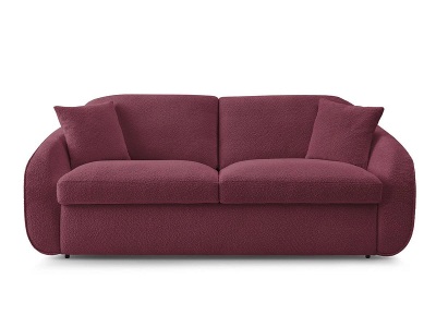 undefined, 3er Sofa BOBOCHIC CEZANNE Boucle-Stoff rot