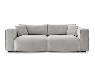 undefined, 3er Sofa BOBOCHIC EZECHIEL Stoff hellgrau