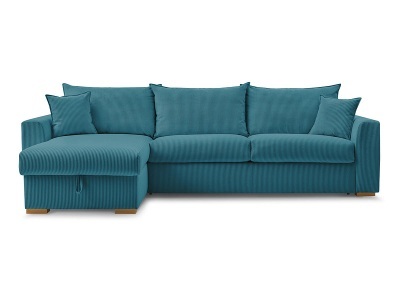 undefined, Ecksofa BOBOCHIC AUGUSTIN Cord-Stoff hellblau