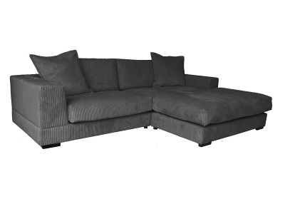 undefined, Ecksofa SUNNY Cord-Stoff grau