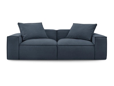 undefined, 3er Sofa BOBOCHIC BOHEME Stoff chiniert dunkelblau