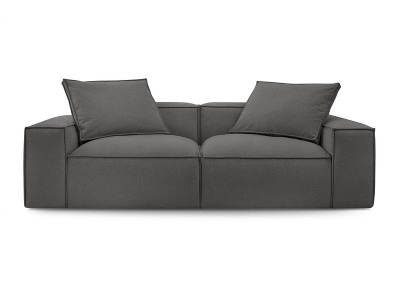 undefined, 3er Sofa BOBOCHIC BOHEME Stoff chiniert dunkelgrau