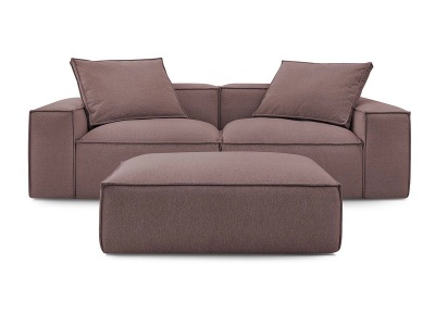 undefined, 3er Sofa BOBOCHIC BOHEME Stoff chiniert rosa