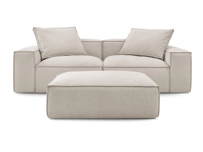 undefined, 3er Sofa BOBOCHIC BOHEME Stoff chiniert beige